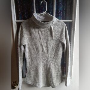 Prana Light Gray Women's Cowl Neck Sweater